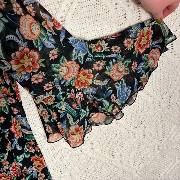 DANILLO BOUTIQUE | Multi-Colored Floral Pattern Chiffon Dress - Picture 3 of 7